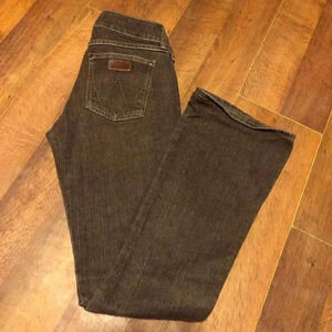 Wrangler Women's‎ Size 3/4 X 34 Premium Patch Zip Up Five Pocket Flare Jeans